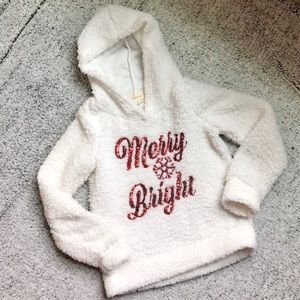 Merry and Bright Boucle Sequin Hoodie